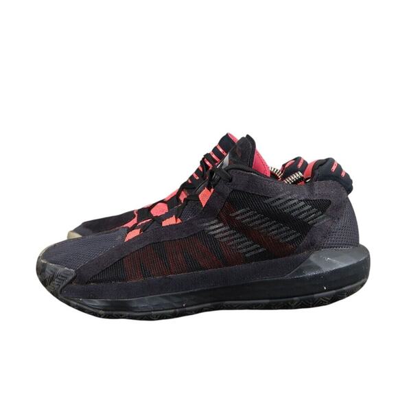 Adidas Shoes Mens 8 Athletic Trainers Dame 6 Basketball Sneakers Black Red Mid main image 7